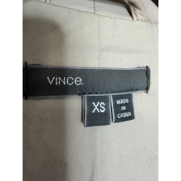 Vince Y2K Women's Lambskin Leather Moto Jacket Cream Women's XS Gilmore girls - Picture 4 of 12